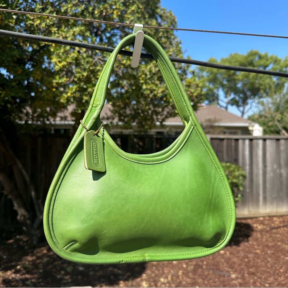 Coach Vintage 9027 Leather Ergo Mini Boho Purse Green Leaf